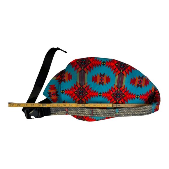 KAVU Original Rope Sling Bag Backpack Turquoise Green Aztec Southwestern Print - Picture 9 of 9